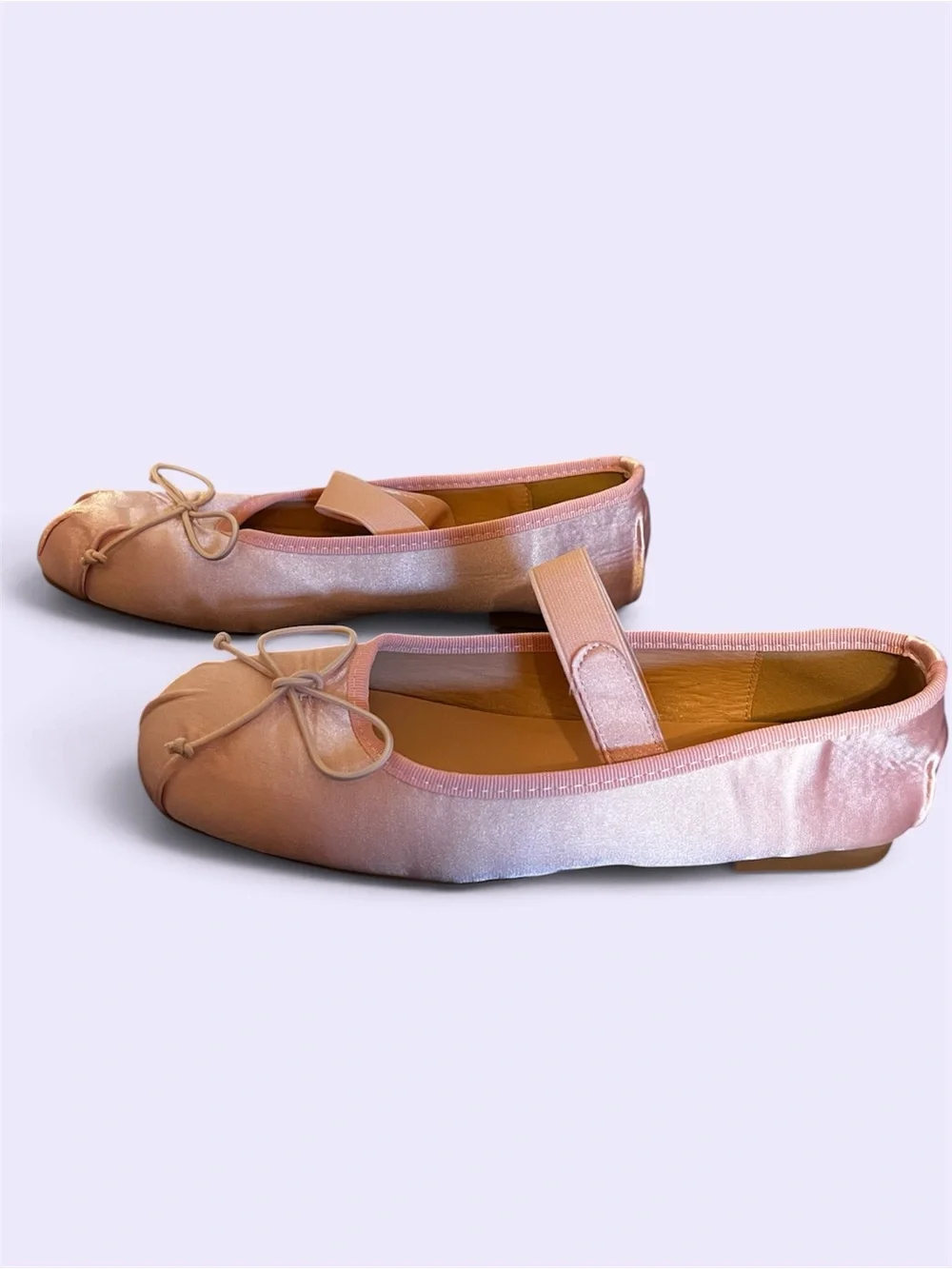 Pink Ballet Flats with Mary Jane Strap